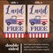 G128 Garden Flag Land of the Free American Truck | 12x18 Inch | Printed Burlap Polyester - Patriotic Decoration